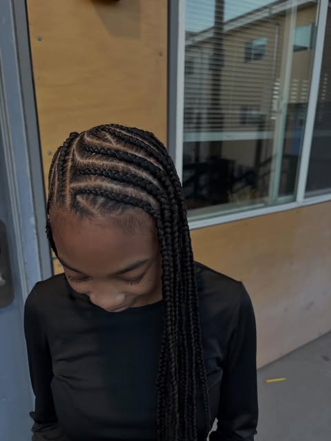 Detailed Fulani braids by Mia